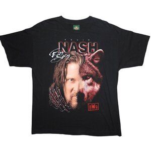 Vintage 90s nWo Big Sexy Kevin Nash Wolf Face Shirt Wolfpac XL